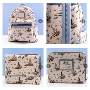 Loungefly The Wizard of Oz Flying Monkeys AOP Mini Backpack & Wallet Set